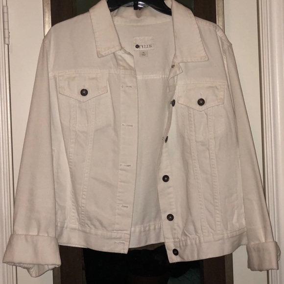 STYLUS Jackets & Coats All White Denim Jacket Poshmark